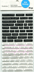 Words - Sentimental Thoughts, 3D scrapbook stickers 4x7" (Recollections)