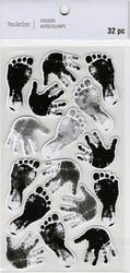 Baby Hands & Feet, scrapbook stickers 4x7" (Recollections)