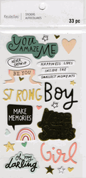 You Amaze Me - Boy & GIrl, 3D scrapbook stickers 4x7" (Recollections)