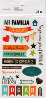 Mi Familia, family, scrapbook stickers 4x7" (Recollections)