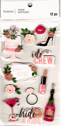 Bride Crew, 3D scrapbook stickers 4x7" (Recollections)