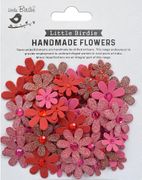 Sparkle Florettes Paper Flowers, Candy Mix, 80/Pkg (Little Birdie)