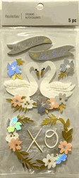 Love Birds, 3D scrapbook stickers 4x7" (Recollections)