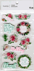 Wedding -The Big Day, 3D scrapbook stickers 4x7" (Recollections)