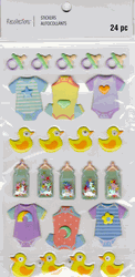 Baby Clothes & Accessories, 3D scrapbook stickers 4x7" (Recollections)