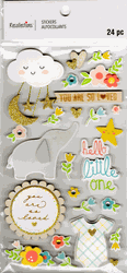 Baby - Hello Little One, 3D scrapbook stickers 4x7" (Recollections)