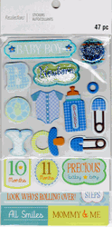 Baby Boy, scrapbook stickers, 3 SHEETS (Recollections)