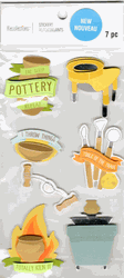 Pottery, 3D scrapbook stickers 4x7" (Recollections)
