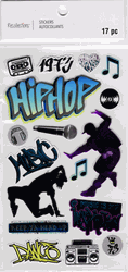 Hip Hop Music, 3D scrapbook stickers 4x7" (Recollections)