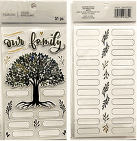 Our Family Tree, 3D scrapbook stickers 4x7" 2 SHEETS (Recollections)