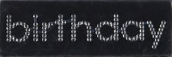 Rhinestone Word Stickers, birthday, scrapbook (Me & My Big Ideas)<br><font color=red>50% off</font>