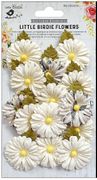 Valerie Paper Flowers, Moon Light, 14/pkg, scrapbook (Little Birdie)<br><font color=red>25% off</font>