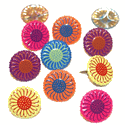 Daisy Flowers, Bright, scrapbook brads, 12/pack (Eyelet Outlet)
