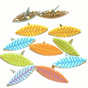 Leaf, Pastel, scrapbook brads, 12/pack (Eyelet Outlet)
