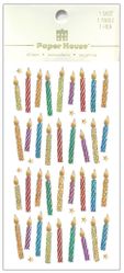Birthday Candles, Holographic Foil Decorative scrapbook stickers (Paper House)