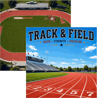 Track & Field: Speed, Strength, Discipline, DS scrapbook paper (Scrapbook Customs)