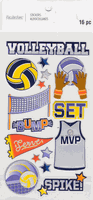 Volleyball, 3D scrapbook stickers 4x7" (Recollections) 