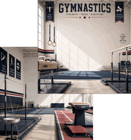 Gymnastics: Boys, DS scrapbook paper (Scrapbook Customs)