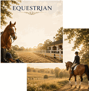 Equestrian, DS scrapbook paper (Scrapbook Customs)