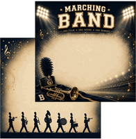 Marching Band, DS scrapbook paper (Scrapbook Customs)