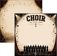 Choir, DS scrapbook paper (Scrapbook Customs)