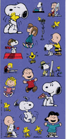 Peanuts, The Gang, 3" x 6.5" scrapbook stickers