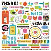 Thanks - Snail Mail Stickers 12"X12" (Photoplay Paper)