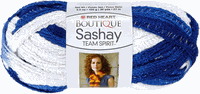 Sashay Team Spirit Yarn, Royal Blue/White (RED HEART Boutique)