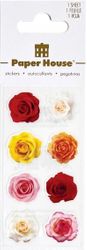 Mini Mixed Roses, decorative scrapbook stickers, 2"x4", 3/pkg (Paper House)