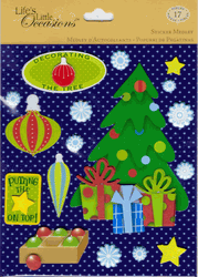 Christmas, Trim the Tree- Sticker Medley, 3D scrapbook stickers (K&Company)