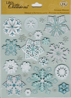 Snowflakes - Sticker Medley, 3D scrapbook stickers (K&Company)