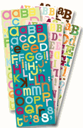 Traditional Alphabet, Flip Pack Stickers, 742 pieces, scrapbook (K&Company)