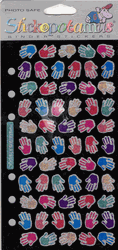 Handprints, 4x7", scrapbook stickers (Sticko)