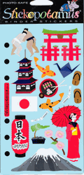 Japan, 4x7", scrapbook stickers (Sticko)