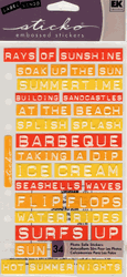 Summer, 4x7", scrapbook stickers (Sticko)