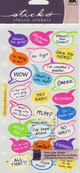 Assorted Captions, 4x7", scrapbook stickers (Sticko)