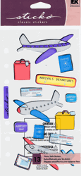 Leaving on a Jet Plane, 4x7", scrapbook stickers (Sticko)