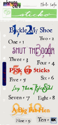 I Can Count, 4x7", scrapbook stickers (Sticko)