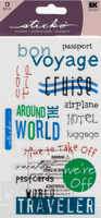 Bon Voyage, 4x7", scrapbook stickers (Sticko)