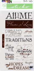 All About Me, 4x7", scrapbook stickers (Sticko)