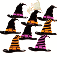 Halloween: Witch Hat, scrapbook brads, 12/pk (Eyelet Outlet)  