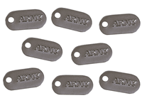 Military Tags: Army, scrapbook embellishments, 12/pk (Eyelet Outlet)