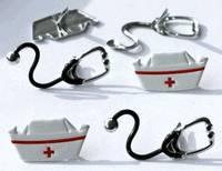 Nurse, scrapbook brads, 12/pk (Eyelet Outlet)  
