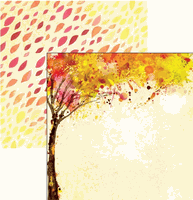 Watercolor Fall - Autumn Splendor, autumn leaves, double-sided, scrapbook paper (Reminisce)