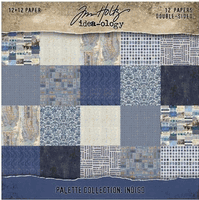 Idea-ology, Palette Collection - Indigo, double-sided cardstock 12/Pkg (Tim Holtz)