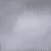 Wedded Bliss - Faith, Hope & Love, scrapbook paper (Reminisce)