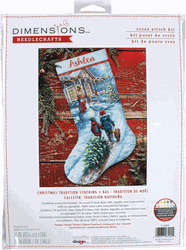 Christmas Tradition Stocking, 16" (Dimensions)