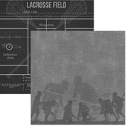 Lacrosse Addict, sports double-sided scrapbook paper (Scrapbook Customs)