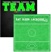 Lacrosse Neon, sports double-sided scrapbook paper (Scrapbook Customs)