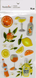Lemons, Oranges & Drinks, 3D scrapbook stickers 4x7" (Recollections)<br><font color=red>40% off</font>